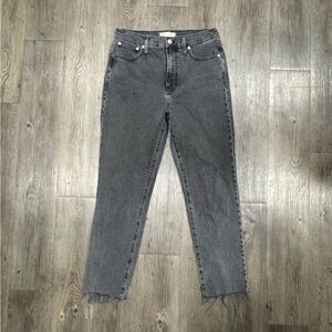Madewell Charcoal Perfect Vintage Straight Jeans Size 28